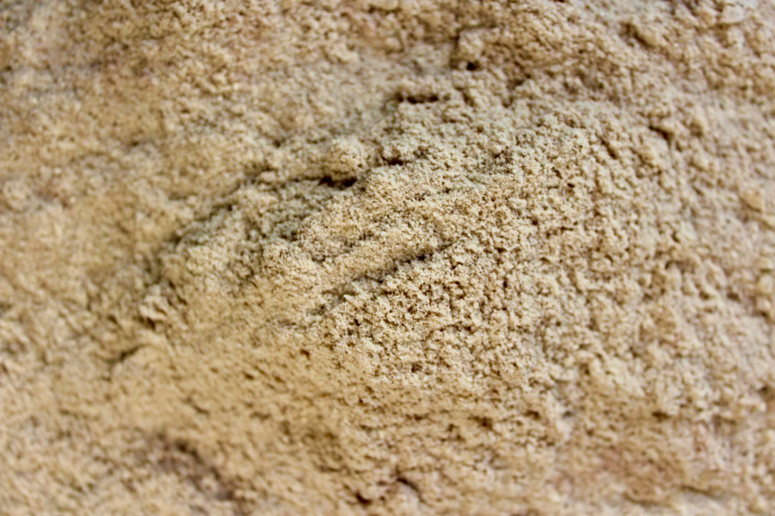 Close-up of hemp dust.
